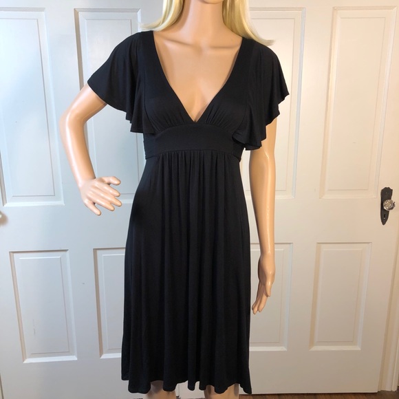 Lux/Urban Outfitters Flutter Sleeve Dress Sz M - Picture 2 of 11